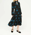 Rhode Eugenie Dress In Fan Clip Jacquard In Black