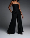 Joseph Ribkoff Strapless Wide Leg Jumpsuit In Black In Black