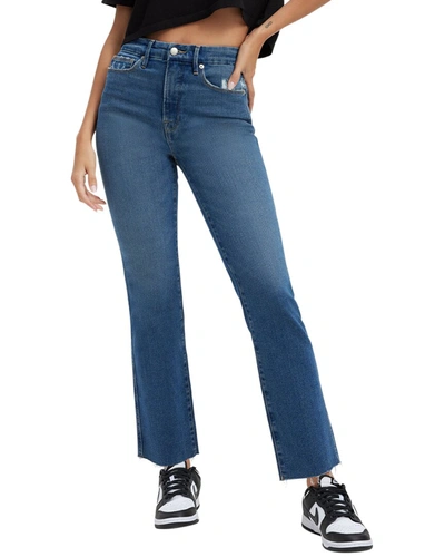 Good American Good Curve Indigo Straight Jean In Blue