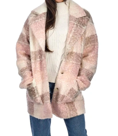 Rd Style Callie Boucle Plaid Patch Pocket Jacket In Pink