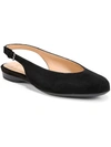 Naturalizer Primo Womens Suede Ankle Strap Slingback Heels In Black