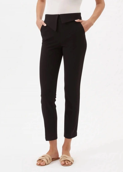 Iltm Skye Pant With Foldover Waistband In Black