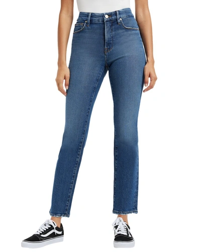 Good American Good Legs Indigo Straight Jean In Blue