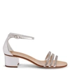 Giuseppe Zanotti Martha 40mm Metallic-effect Sandals In Silver