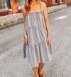 Bishop + Young Tee Summer Dress In Sea Scape Stripe In Multi