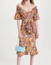 SALONI OLIVIA DRESS IN MANGO SUNFLOWER