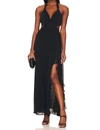 Loveshackfancy Talitha Open-back Ruffled Plissé-chiffon Maxi Dress In Black
