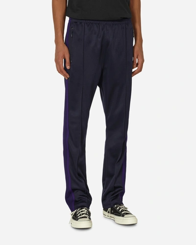 Needles Poly Smooth Narrow Track Pants Navy In Multi
