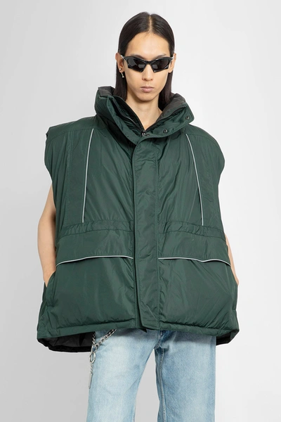 Balenciaga Man Green Waistcoats