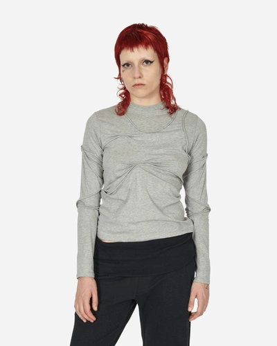 Mainline:rus/fr.ca/de Pleated Longsleeve Top In Grey