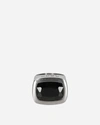 Abra Stone Ring Silver / In Black