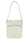 Maison Margiela Chalk Leather And Fabric 5ac Bucket Bag In White