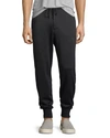 Y-3 COTTON FRENCH TERRY LOGO JOGGER PANTS,PROD202180285
