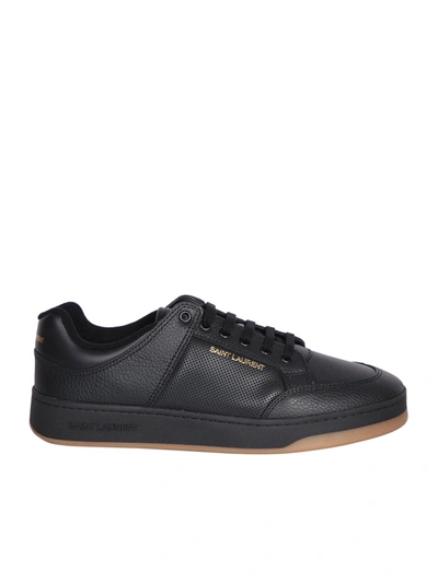 Saint Laurent Sl/61 Leather Sneaker In Black