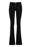 Dsquared2 Mid-rise Flared Jeans In Nero