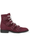 GIVENCHY STUDDED SUEDE ANKLE BOOTS