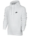 Nike Sportswear Club Logo-embroidered Cotton-blend Jersey Hoodie In White