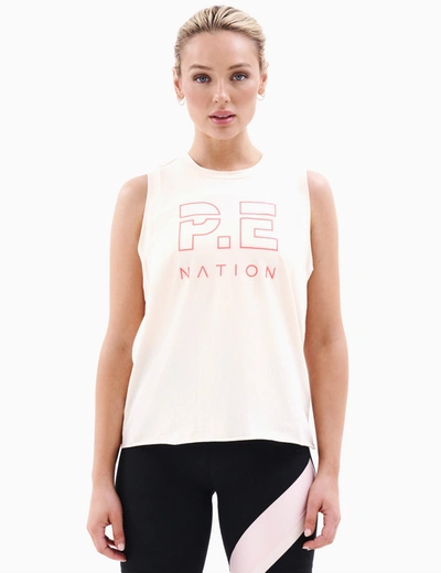 P.e Nation Women's Shuffle Cotton Logo Tank In White