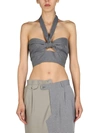 1/off Top With Crossed Straps In Grey