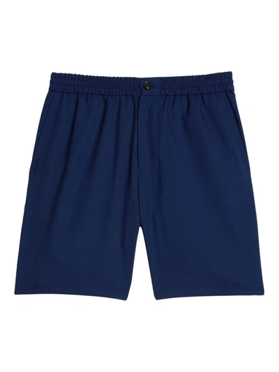 Ami Alexandre Mattiussi Ami De Coeur Track Shorts In Blue