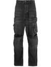 Diesel Straight Jeans In Black