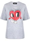 DSQUARED2 DSQUARED2 HEART-PRINT ROUND-NECK T-SHIRT