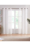DAINTY HOME KATIE SET OF 2 TEXTURED SHEER PANEL CURTAINS