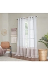 DAINTY HOME LINEA SET OF 2 OMBRÉ SHEER PANEL CURTAINS