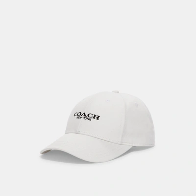 Coach Outlet Baseball Hat With Embroidery In White