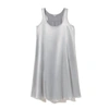 Pj Harlow Laura Satin Racerback Tank In Dark Silver In Multi