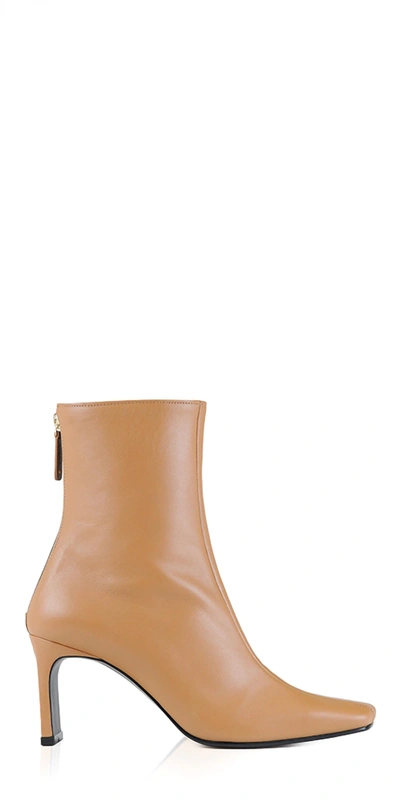 Reike Nen Leather Trim Boots Camel In Brown