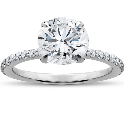 Pompeii3 1 3/4 Ct Lab Grown Diamond Sophia Engagement Ring 14k White Gold In Silver