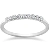 Pompeii3 1/4ct Lab Created Diamond Wedding Stackable Ring 14k White Gold In Silver