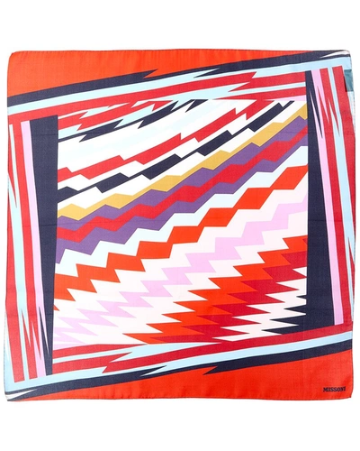 Missoni Silk Scarf In Pink