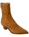 Aquazzura Brunswick 45 Suede Ankle Boots In Brown