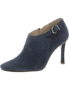 27 EDIT PENNY WOMENS SUEDE SQUARE TOE ANKLE BOOTS