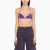 LAQUAN SMITH LAQUAN SMITH PURPLE SEQUIN TOP