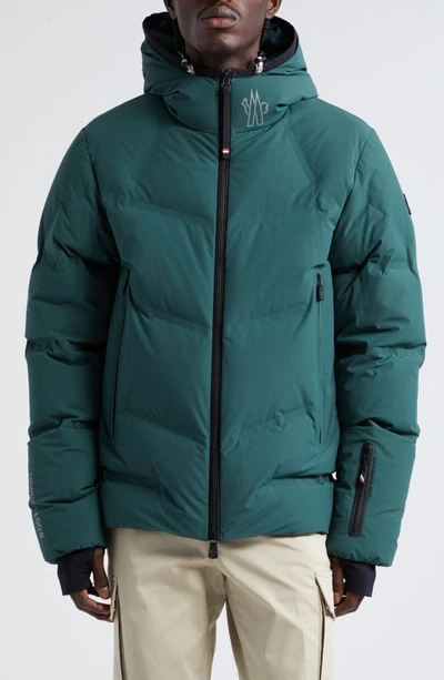 Moncler Arcesaz Hooded Down Jacket In Green