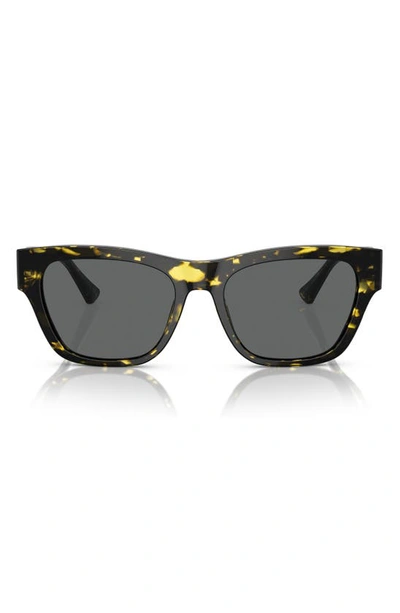 Versace Sonnenbrille Mit Eckigem Gestell In Havana