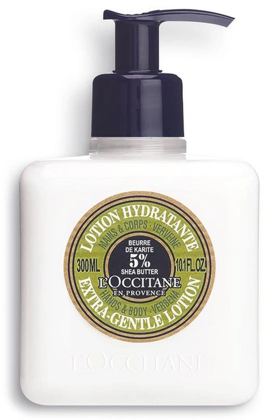 L'occitane Shea Butter Hands & Body Verbena Extra-gentle Lotion 10.1 Fl oz In White