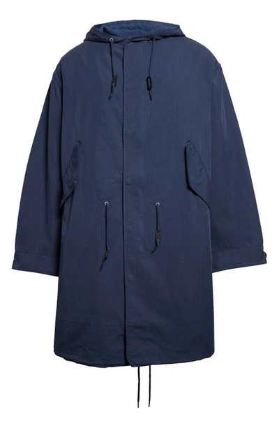 Kenzo Target Parka In Blue