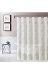 Dainty Home Stella Embroidered Shower Curtain In Linen