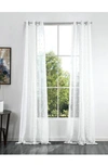 DAINTY HOME SNOWBALL SET OF 2 SHEER PANEL CURTAINS