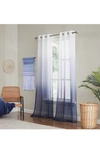 Dainty Home Shadow Set Of 2 Ombré Sheer Panel Curtains In Navy