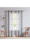 DAINTY HOME RITA FLORAL SET OF 2 SHEER PANEL CURTAINS
