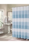 DAINTY HOME SHADES OMBRÉ WAFFLE TEXTURE SHOWER CURTAIN