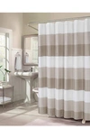 Dainty Home Shades Ombré Waffle Texture Shower Curtain In Taupe