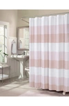 DAINTY HOME SHADES OMBRÉ WAFFLE TEXTURE SHOWER CURTAIN