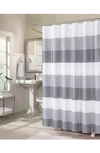 DAINTY HOME SHADES OMBRÉ WAFFLE TEXTURE SHOWER CURTAIN