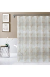 DAINTY HOME SILVIA EMBROIDERED SHOWER CURTAIN
